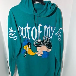 Vintage 90s who did Looney Tunes shirt get out of my face‎ Elmer Fudd Daffy Duck